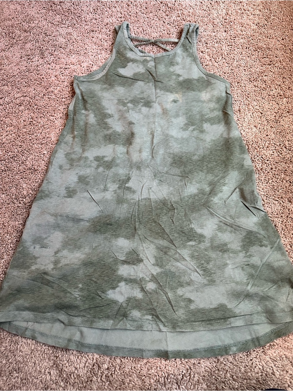 Old Navy Green Tie-Dye Tank Dress Girls Size Large